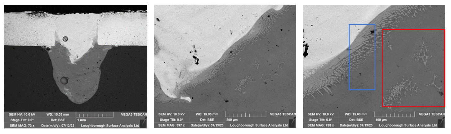 Weld scans with Power Ultra-sonic vibration treatment